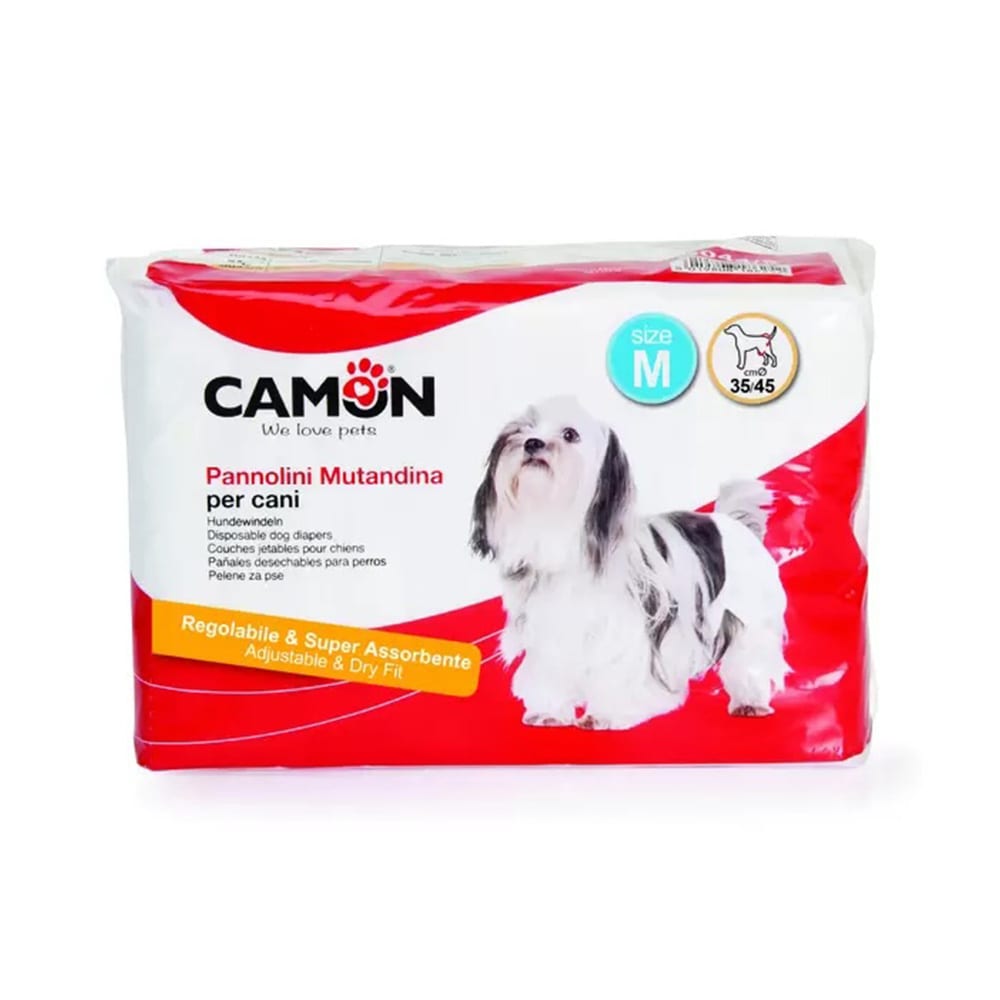 PAÑALES DESECHABLES PERROS 12UN - TALLA M(35/45CM)2