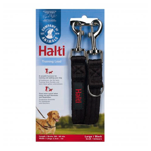 Coa Halti Active Lead Large, 2,1 M/2,5 Cm, Negro1