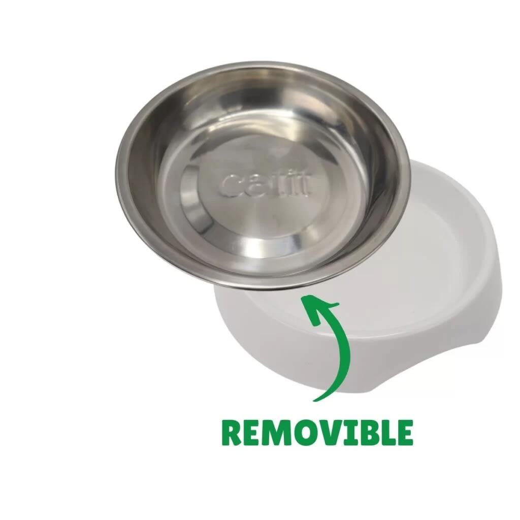 CATIT COMEDERO BORDE BAJO INDIVIDUAL BLANCO3