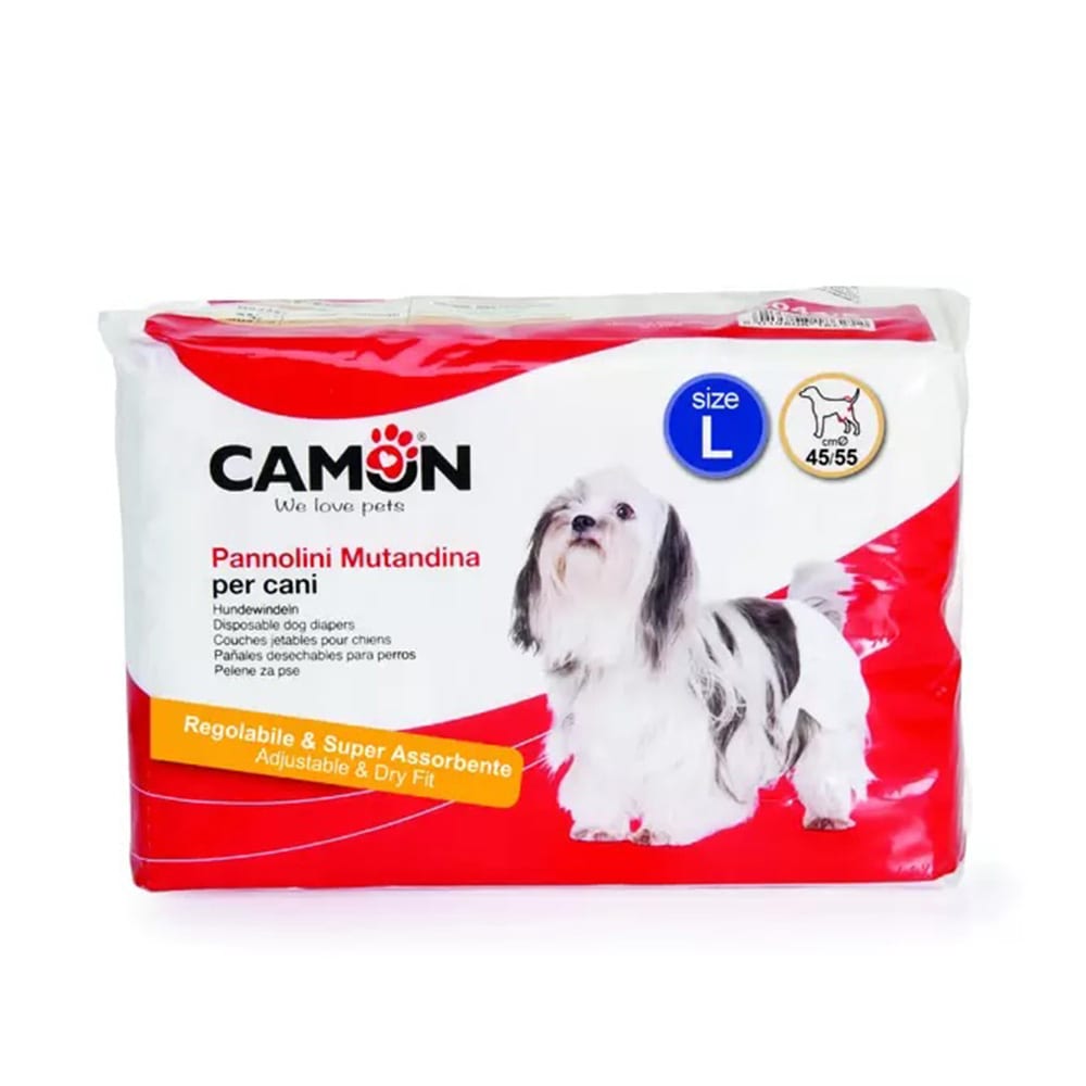 PAÑALES DESECHABLES PERROS 12UN - TALLA L(45/55CM)2