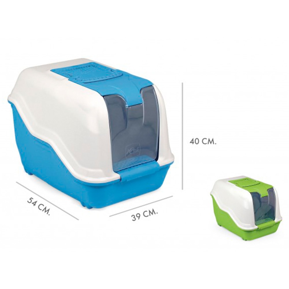 SANITARIO GATO NETTA PUERTA Y FILTRO VERDE1