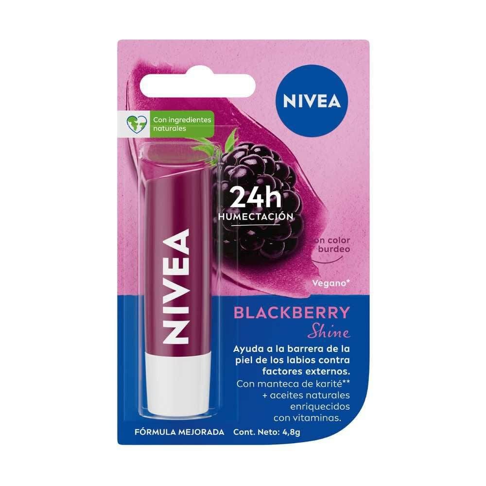 NIVEA PROTECTOR LABIAL BLACKBERRY SHINE 4.8 GR1