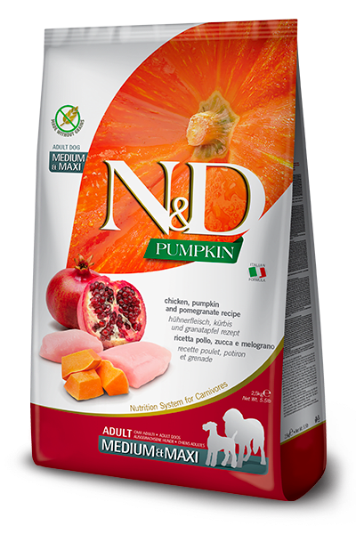 N&D PUMPKIN POLLO CALABAZA MEDIUM ADULTO 2,5 KG1