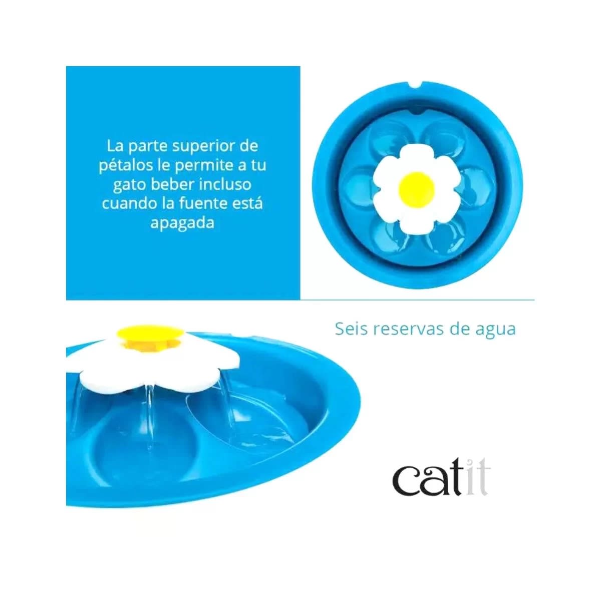 CATIT 2.0 FUENTE BEBEDERA FLOR LED 3L3