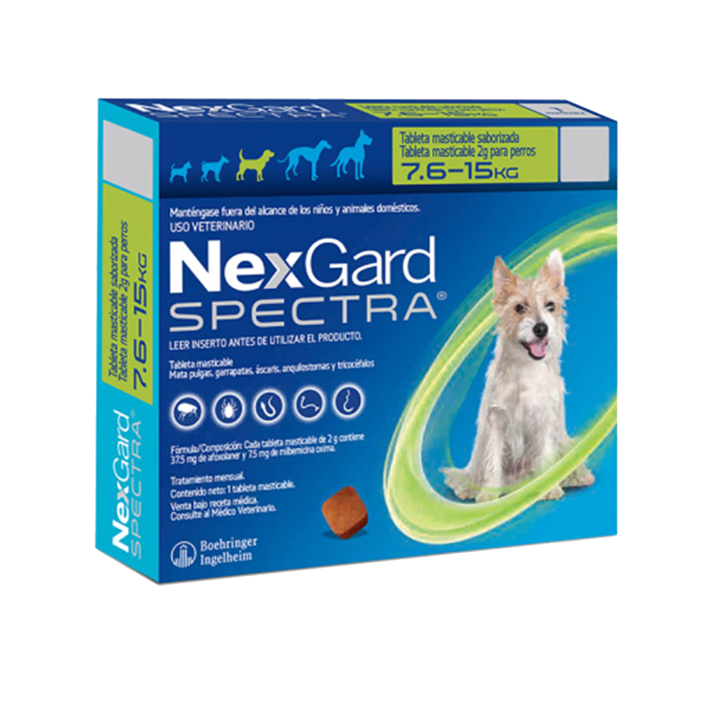 NEXGARD SPECTRA 7,6 A 15 KG 1 COMPRIMIDO1