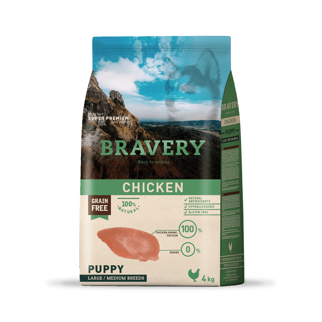 Bravery Chicken Puppy Large/Medium Breeds 4 Kg1