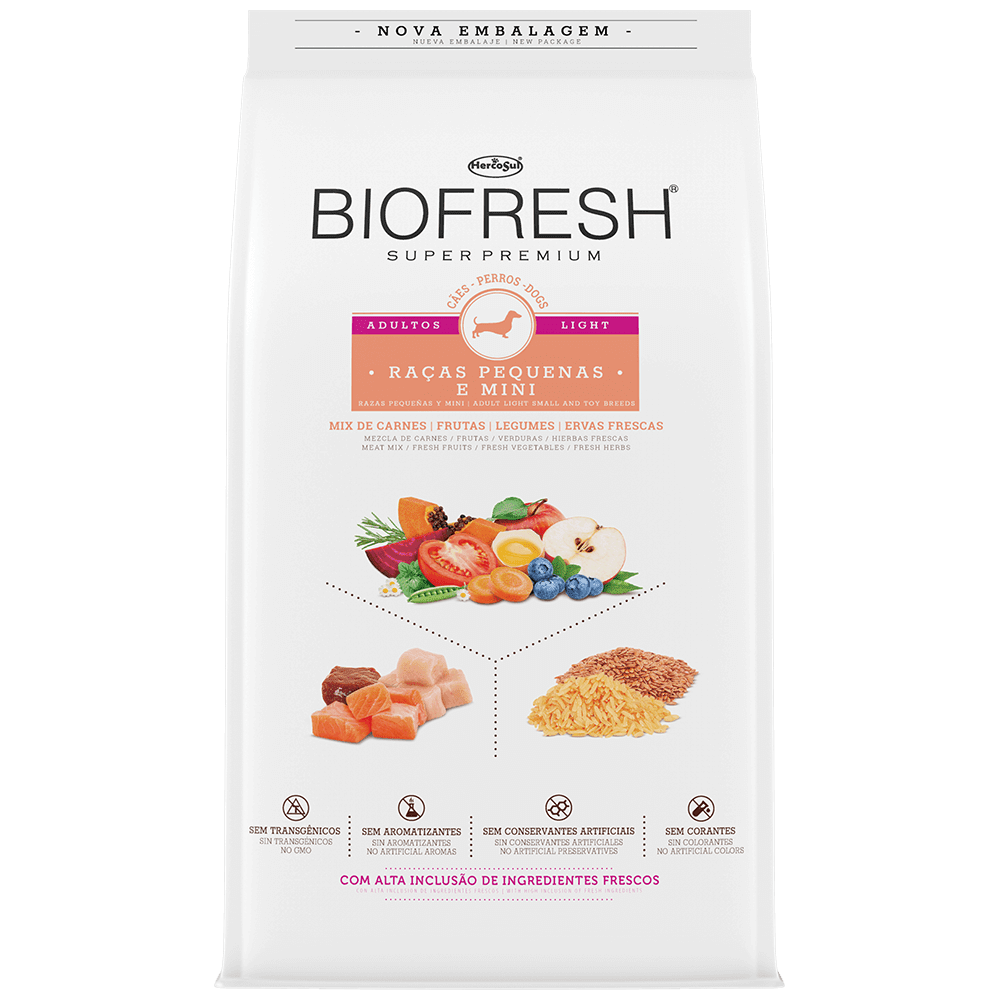 BIOFRESH PARA PERROS - ADULTOS LIGHT DE RAZAS PEQUEÑAS Y MINI 3Kg1
