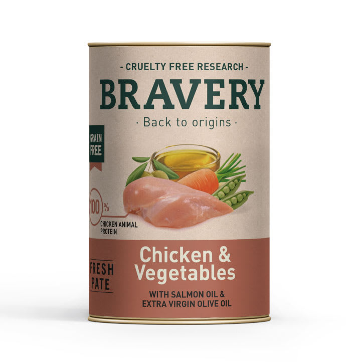 BRAVERY CHICKEN AND VEGETABLES DOG WET FOOD 290 GR1