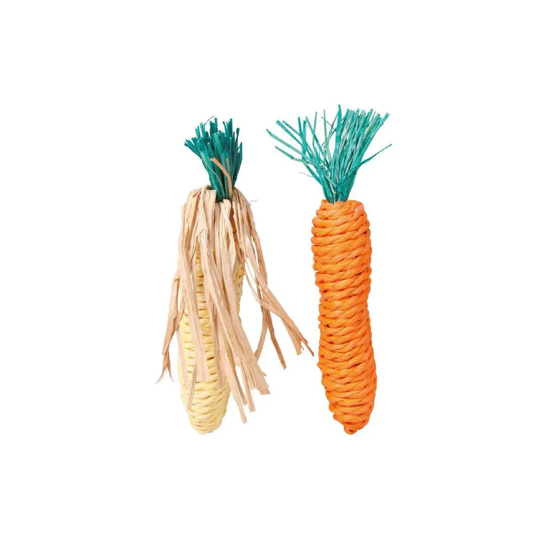 TX SET JUGUETE PAJA P/ROER, ZANAHORIA Y MAIZ, 15 cm2