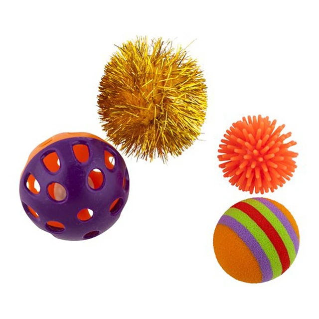 PAWISE SET 4 PELOTAS GATOS1