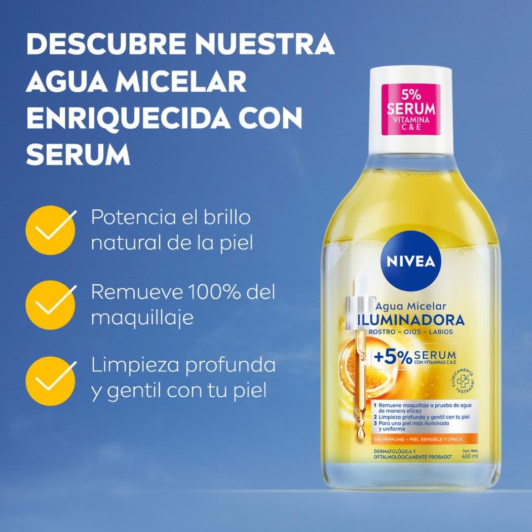 NIVEA AGUA MICELAR ILUMINADORA BIFASICA 400 ML5