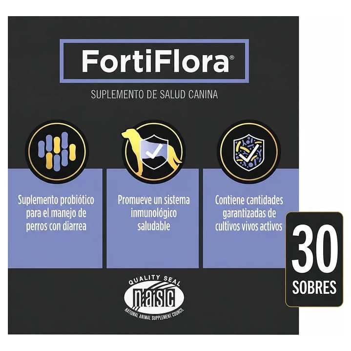CAJA PRO PLAN SUPLEMENTO FORTIFLORA PERRO 30 SACHET 30 GR3