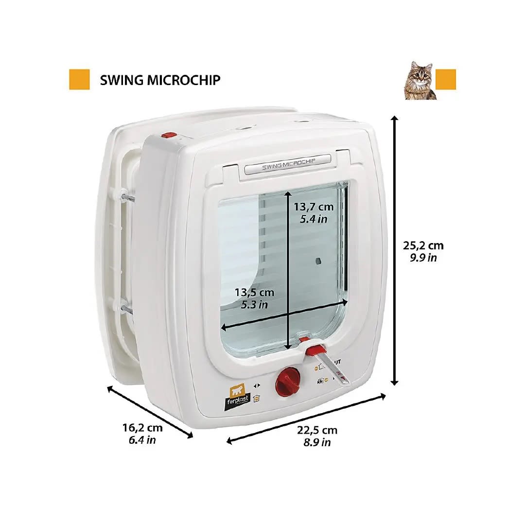 Fp Puerta P/Mascotas, Swing Microchip, 22.5X16.2X25.2, Blanc2