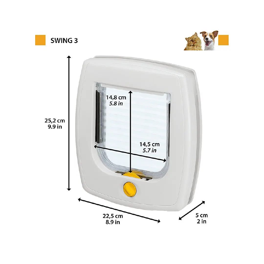 Fp Puerta P/Mascotas, Swing 3, 22.5X5X25.2H, Blanco2