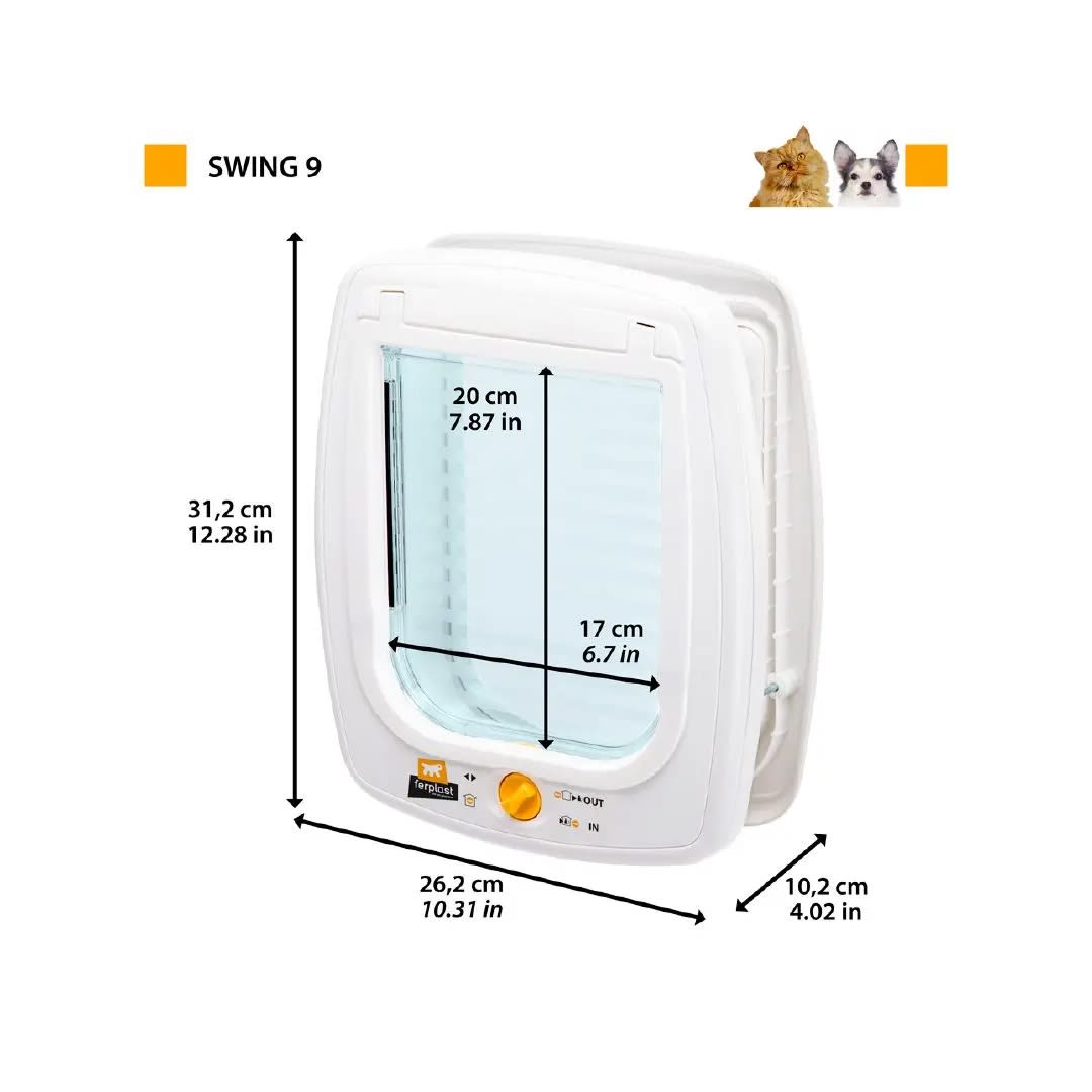 Fp Puerta P/Mascotas, Swing 9 Set, 26.2X10.2X31.2H, Blanco2