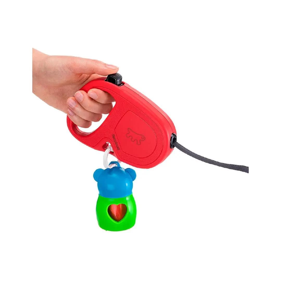 Fp Flippy One, Correa Retractil En Cinta, 5 Mt, M, Rojo2