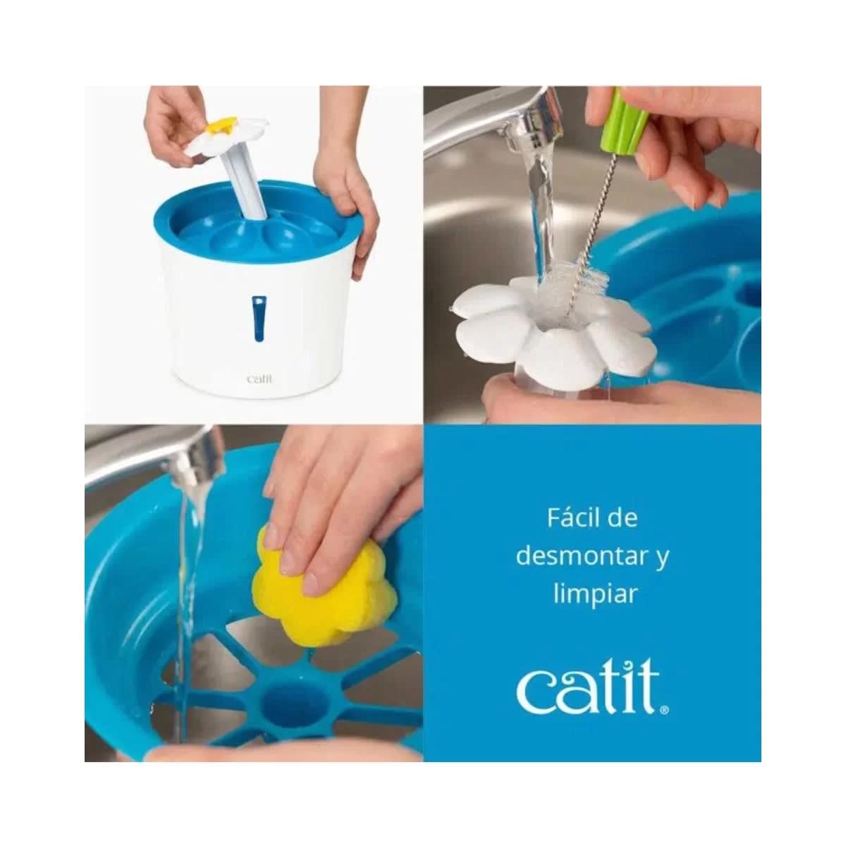 CATIT 2.0 FUENTE BEBEDERA FLOR LED 3L6