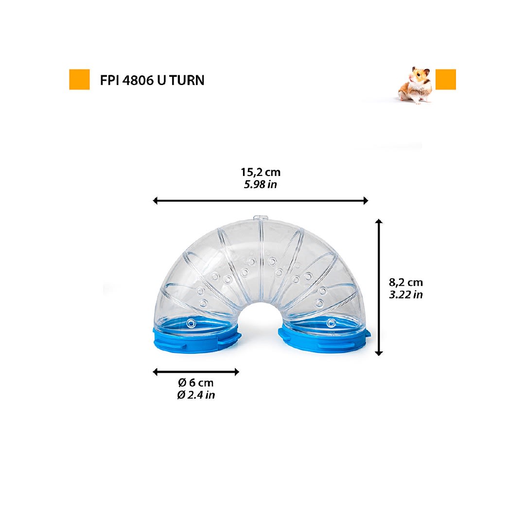 Fp Tubo Para Hamster Vuelta En U, 6 cm diam2