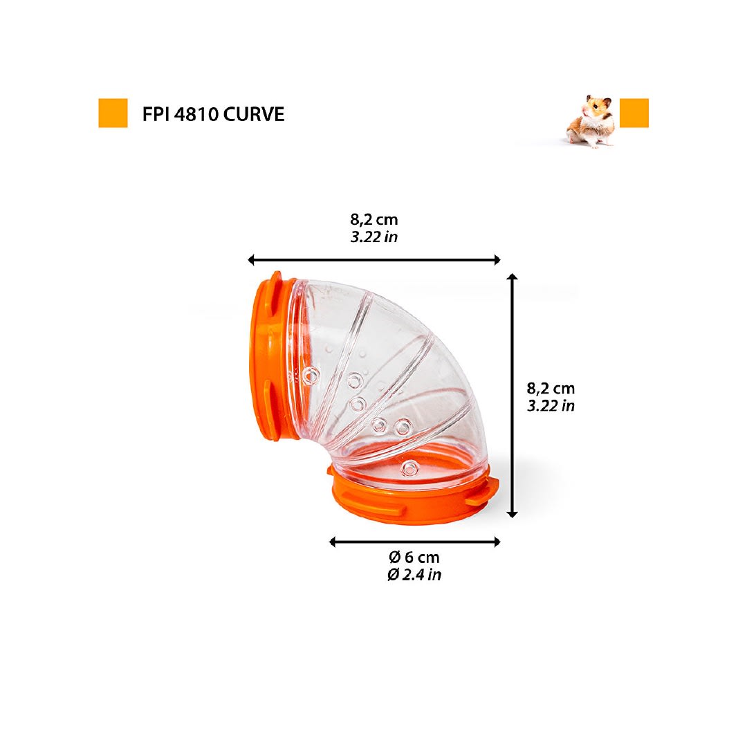 Fp Tubo Para Hamster En Curva, 6 cm diam2