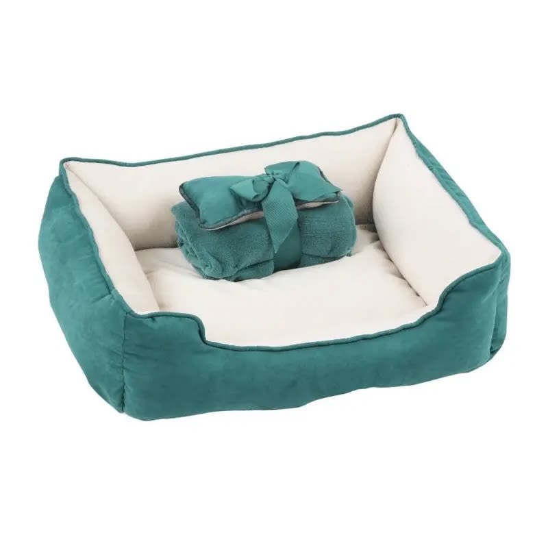 PAWISE 3EN1 CAMA/MANTA/COJIN VERDE1
