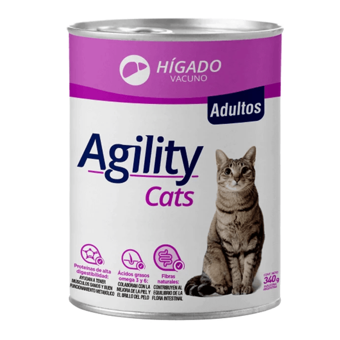 AGILITY LATA GATO ADULTO HIGADO 340 GR1