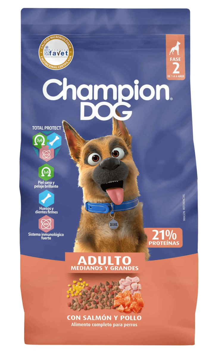 CHAMPION DOG ADULTO MEDIANO GRANDE SALMON POLLO 18 KG1