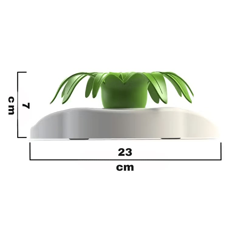 COMEDERO INTERACTIVO PLANTA BLANCO/VERDE GATOS3