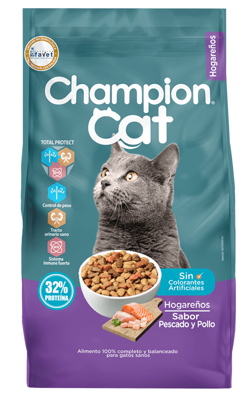 CHAMPION CAT HOGAREÑOS SALMON/POLLO 20 KG1