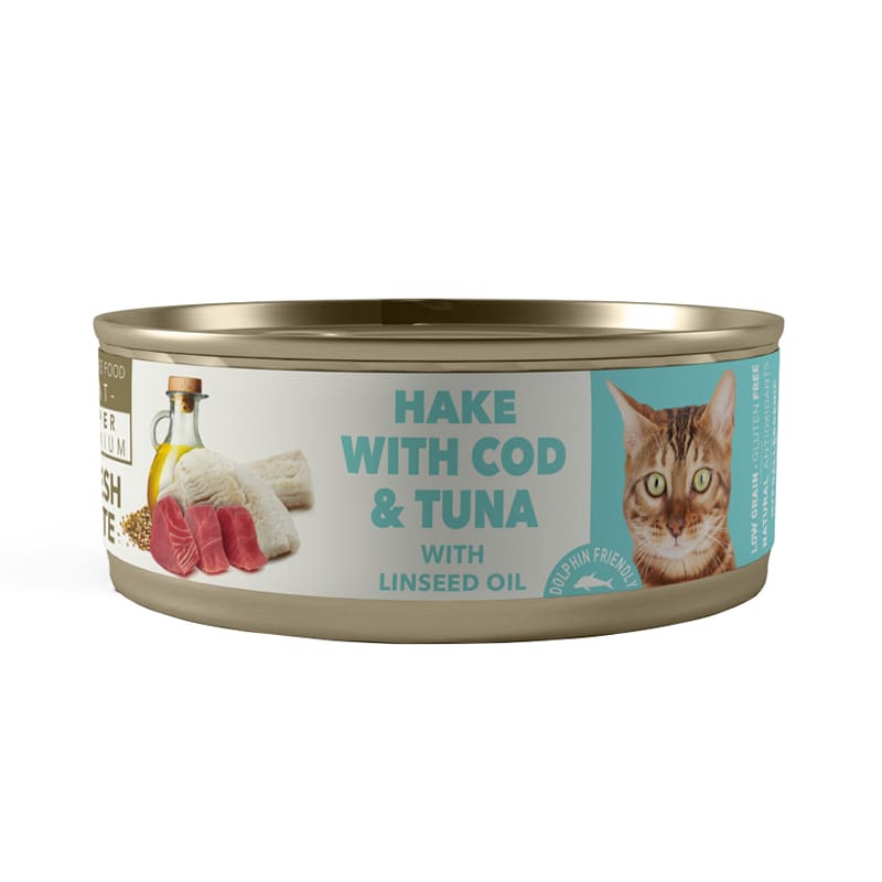 AMITY HAKE WITH COD AND TUNA STERILIZED CAT WET FOOD 80 GR1