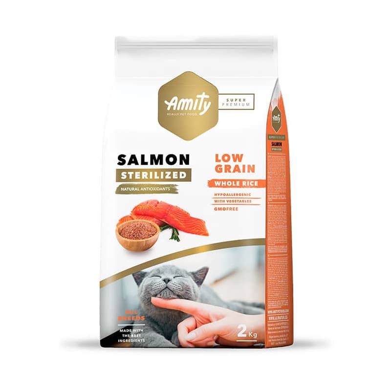 AMITY SP LOW GRAIN SALMON ADULT CAT STERILIZED 2 KG1