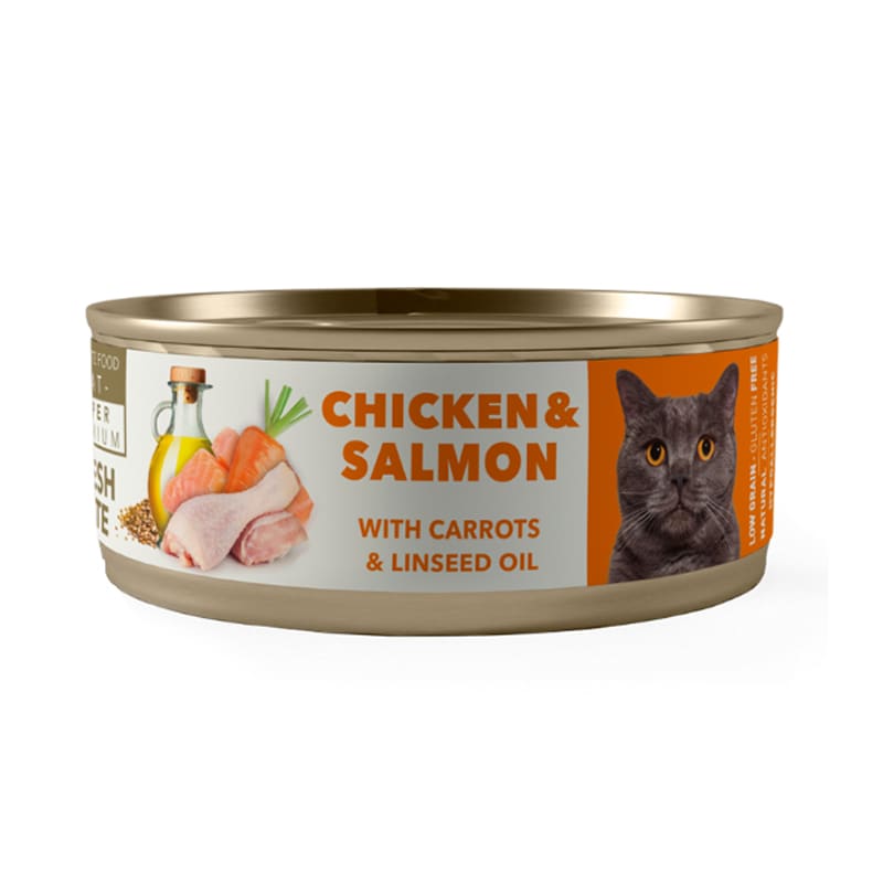 AMITY CHICKEN AND SALMON ADULT CAT WET FOOD 80 GR1