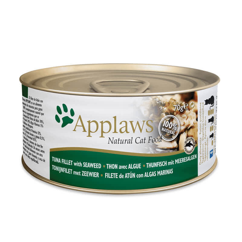 APPLAWS GATO FILETE DE ATUN CON ALGAS MARINAS, 70 GR1
