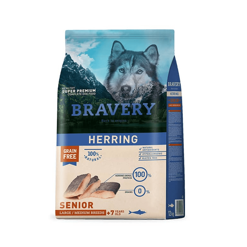 BRAVERY HERRING SENIOR LARGE/MEDIUM BREEDS 4 KG1