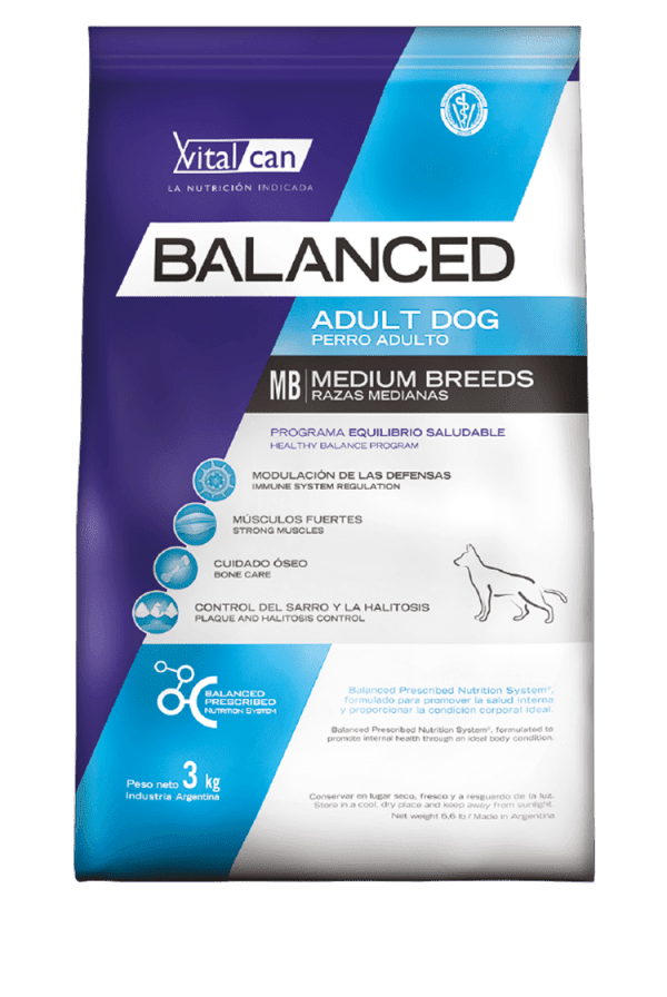 Balanced Perro Adulto Raza Mediana 3Kg1