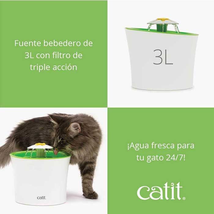 CATIT 2.0 COMBO FUENTE BEBEDERA FLOR 3L6
