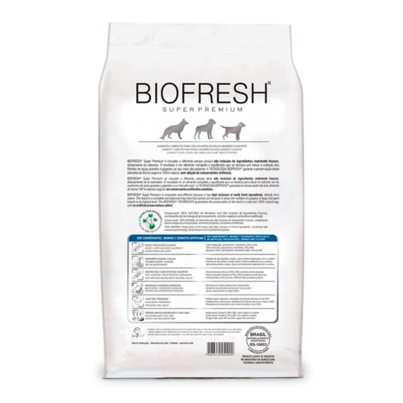 BIOFRESH PARA PERROS - CACHORROS DE RAZAS GRANDES Y GIGANTES 152