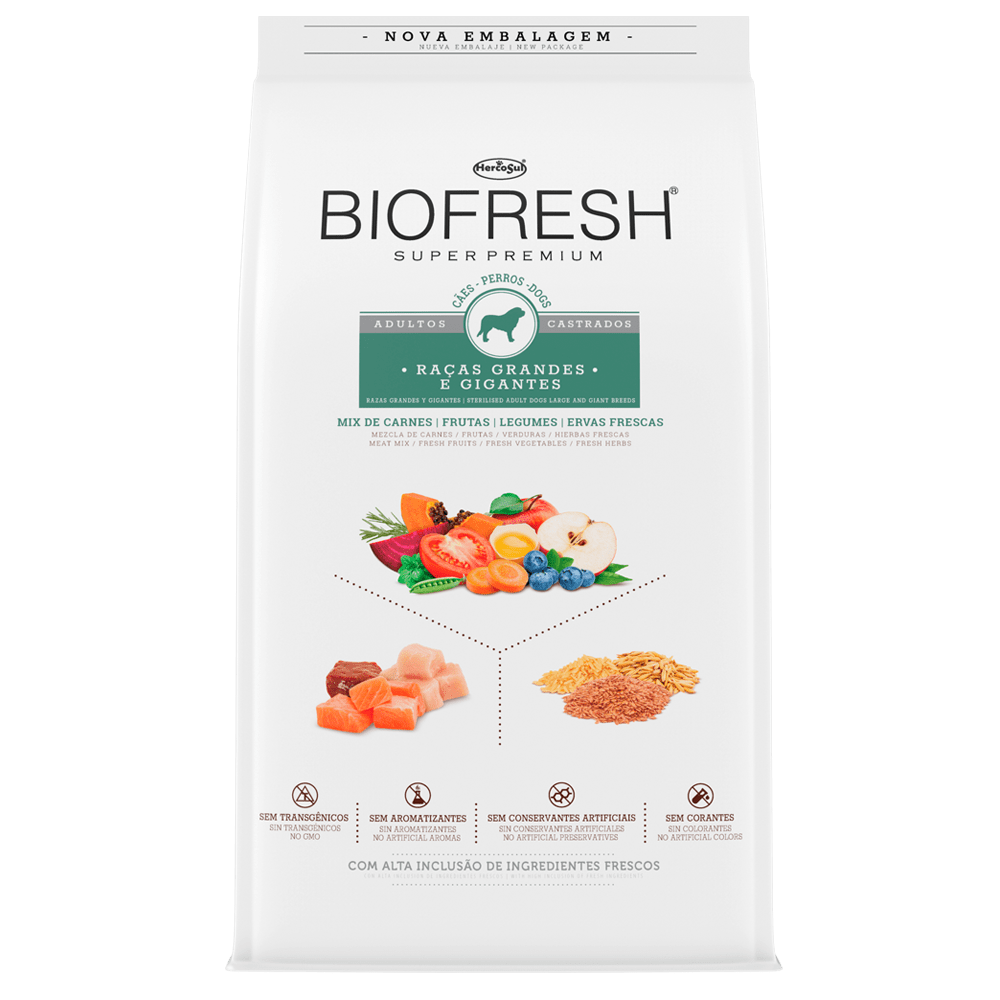 BIOFRESH PARA PERROS - ADULTOS CASTRADOS RAZAS GRANDES Y GIGANTES 15kg1