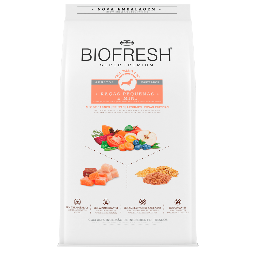 BIOFRESH PARA PERROS - ADULTOS CASTRADOS DE RAZAS PEQUEÑAS Y MINI 3Kg1