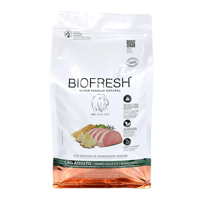 BIOFRESH PARA PERROS ADULTOS RAZAS PEQUEÑAS CERDO Y PIÑA 10 KG1