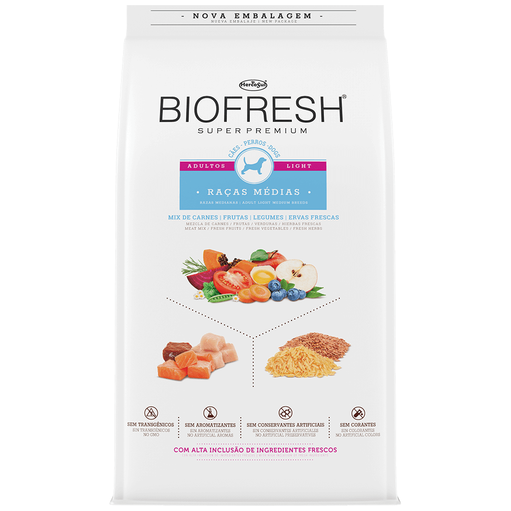 BIOFRESH PARA PERROS - ADULTOS LIGHT RAZAS MEDIANAS 10,1kg1