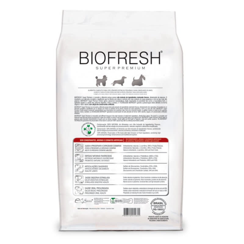 BIOFRESH PARA PERROS - SENIOR DE RAZAS PEQUEÑAS Y MINI 10,1kg1
