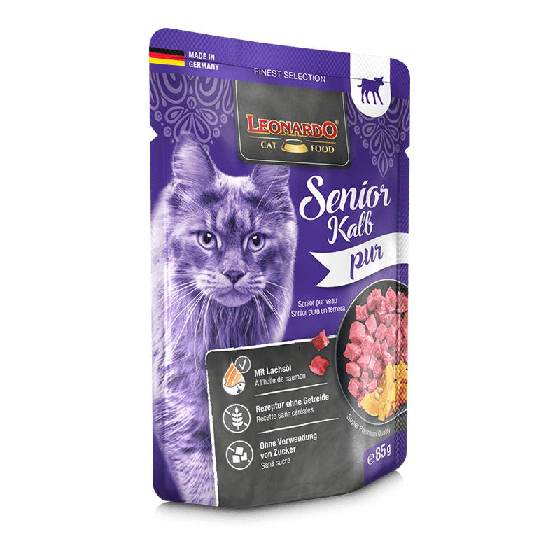 LEONARDO SACHET GATO SENIOR PURO TERNERA 85 GR1