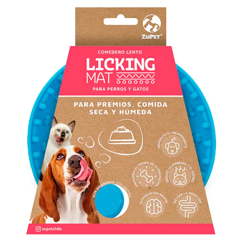 ZUPET LICKING MAT - BOWL CELESTE (15X15CM)1