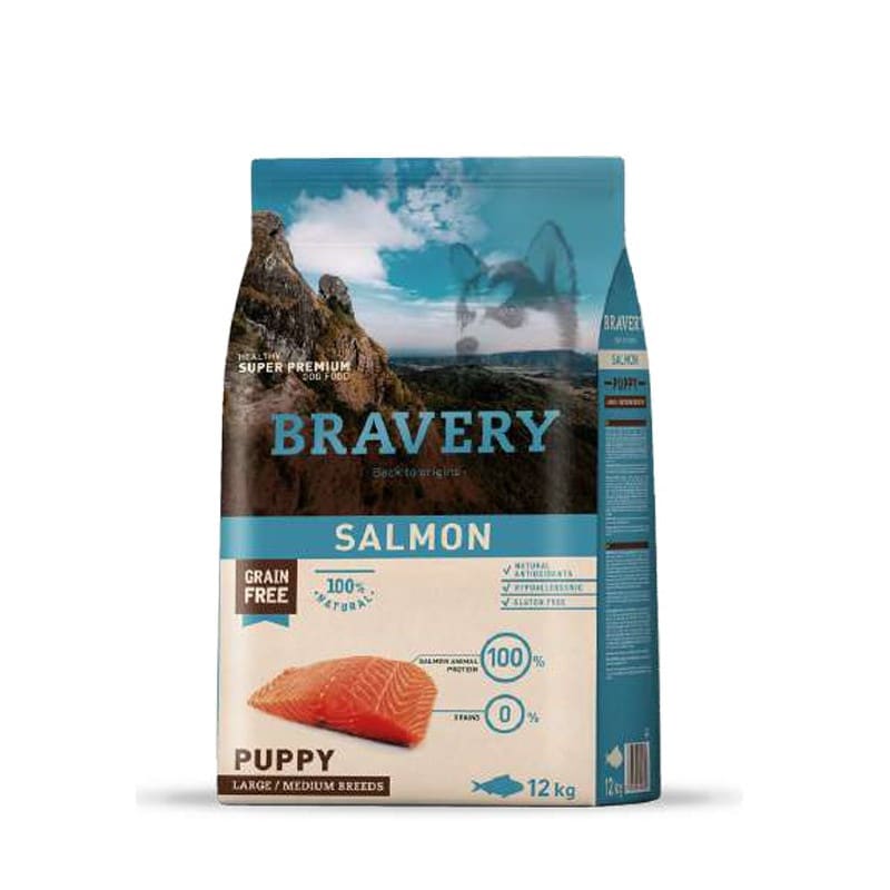 Bravery Salmon Puppy Large/Medium Breeds 4 Kg1