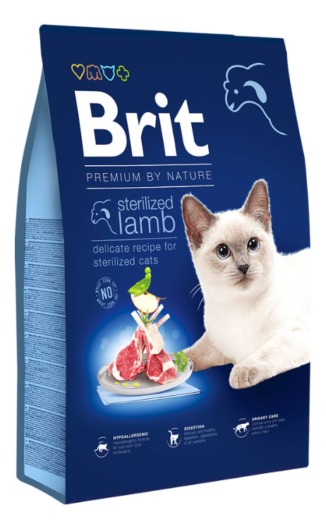 BRIT PREMIUM BY NATURE CAT ADULTO ESTERILIZADO CORDERO 8 KG1