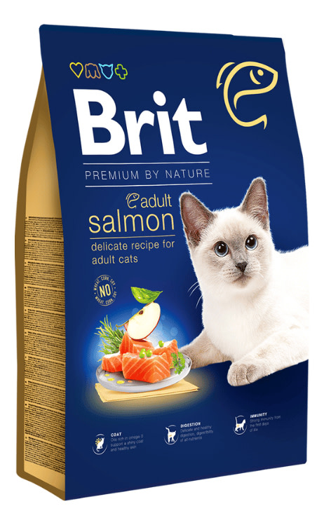 BRIT PREMIUM BY NATURE CAT ADULTO SALMON 8 KG1