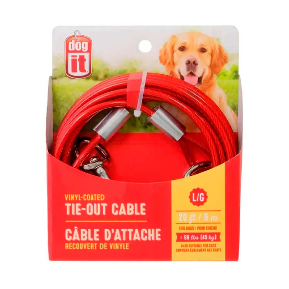 DOGIT CABLE DE ENGANCHE ROJO 6M2