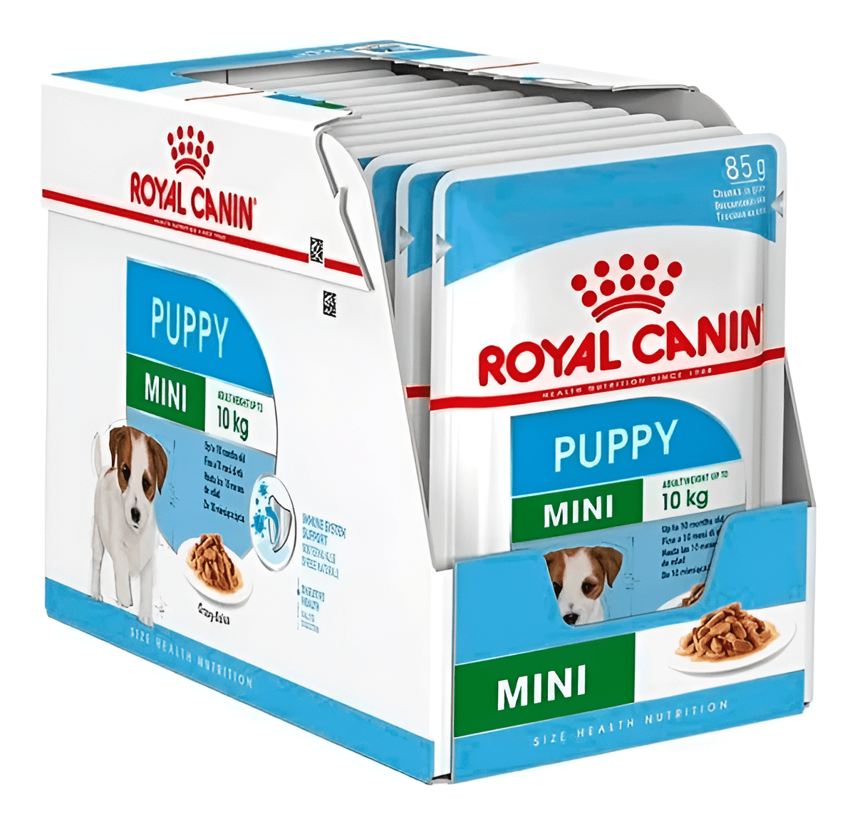 CAJA ROYAL CANIN POUCH MINI PUPPY 85 GR1