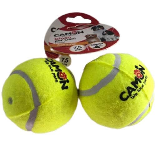 JUGUETE PERRO PELOTA TENIS CON SONIDO 2 UN (7,5 CM)1
