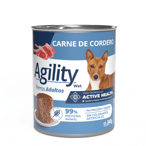AGILITY LATA PERRO ADULTO CORDERO 340 GR1